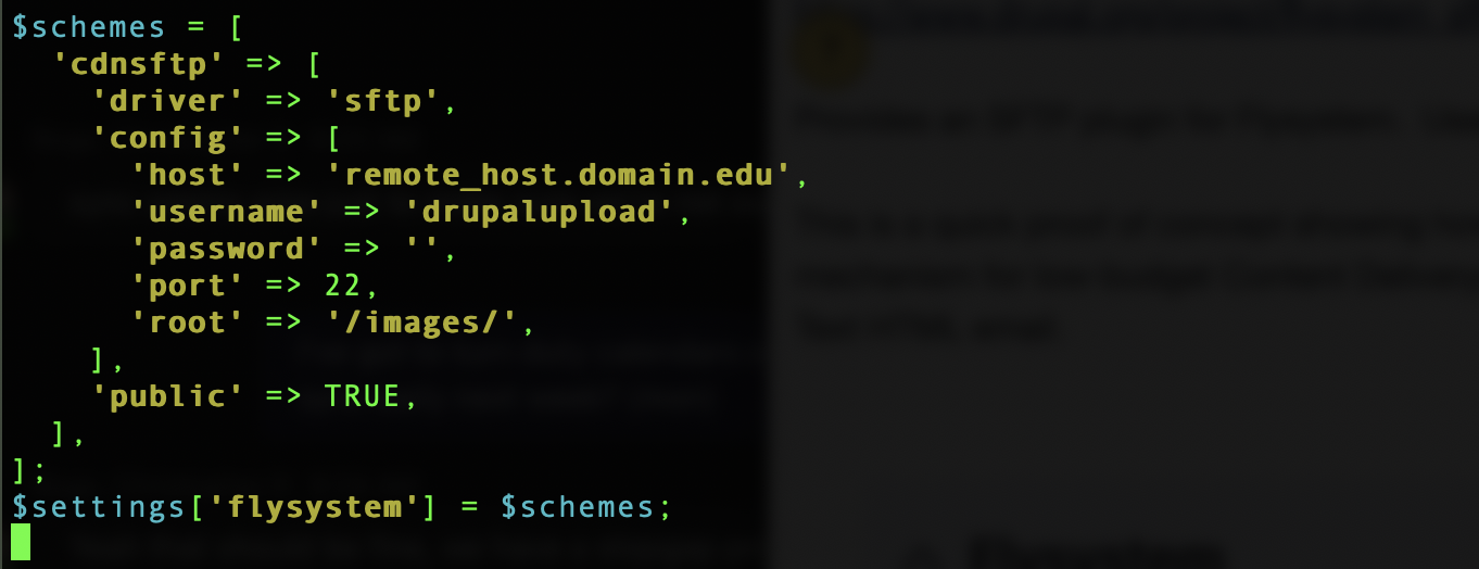 SFTP File Settigns