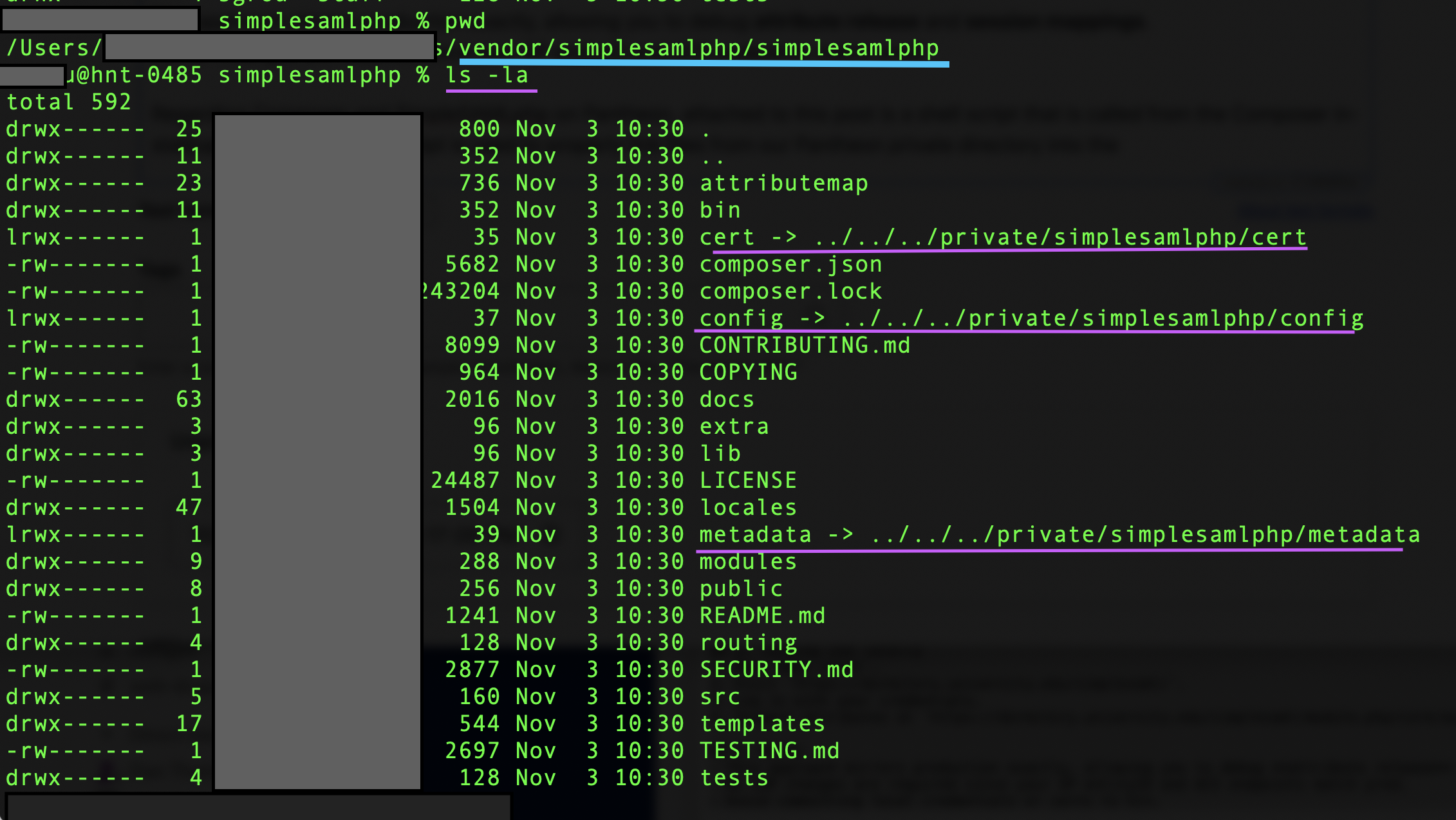 simple saml linked files