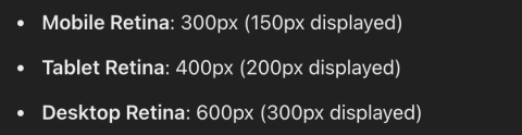 File Size Matrix 